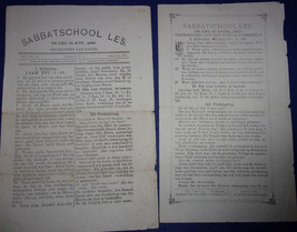 Vintage Two Sabbatschool Les Papers 1889  - $114.02 MXN