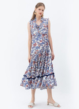 Women&#39;s Boho Relaxed Rose &amp; Tulip Paisley Sleeveless Maxi Dress Beach AU... - $49.99