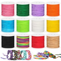 12 Rolls Nylon String For Bracelets, Chinese Knotting Nylon Cord For Jewelry Mak - £19.66 GBP