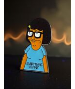 Funny “Everything Is Fine” Enamel Pin – Sad Girl Meme Pin, Humor Gift, L... - $14.84