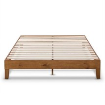 Full size Mid-Century Modern Solid Wood Platform Bed Frame in Natural - £288.82 GBP