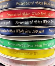 Whole Reel 100 Yard Personalised Satin ribbon  15mm  gift wrapping Wedding - $42.32