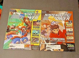 2 Nintendo Power Magazines Jan. Mario kart + June 2004 Symphonia with Posters - $26.02