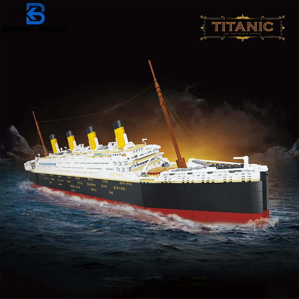 KNEW BUILT Big Titanic Cruise Ship Model Small Build Blocks Toys Kit for Adult - £162.40 GBP+
