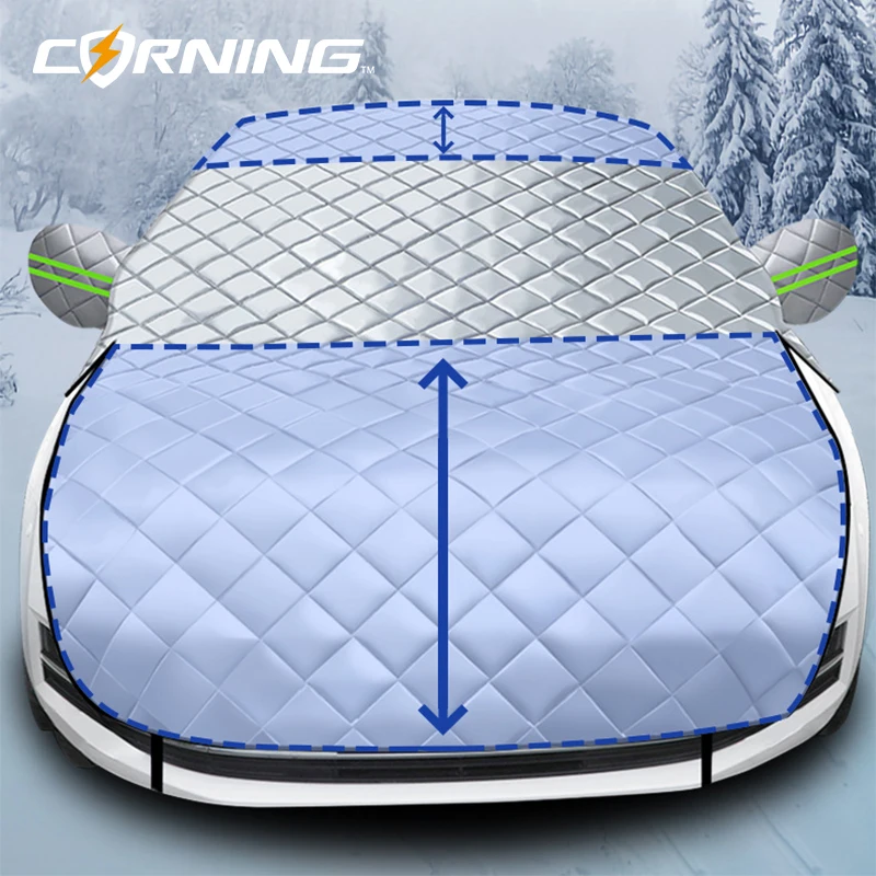 Car Windshield Cover Awning Half Covers Protective Waterproof Outdoor Sunshade - £33.90 GBP+