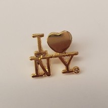 I Heart NY I Love New York City Collectible Lapel Hat Pin Goldtone Tie Tack - £13.06 GBP