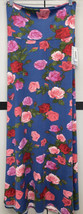 NEW 2.0 LuLaRoe XL Blue Pink Purple Red Roses Floral Slinky Maxi Skirt Dress - £34.68 GBP