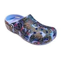 CROCS Classic Butterfly Clog Sandals Purple Multi Mens Size 12 Womens Si... - £43.66 GBP