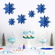 Winter Wonderland Snowflakes Party Decoration 3D Card Hanging Paper Cent... - £12.07 GBP