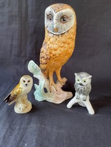 antique german goebel porcelain set of 3 owls - £133.88 GBP