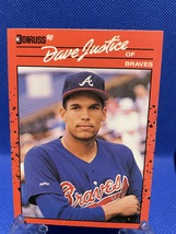 Dave Justice 704 1990 Fleer Baseball Double Error Card - $150.00