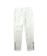 Soft Surroundings Metro Leggings Pants Size XSP Denim Snap Ankle White Jegging - $26.99