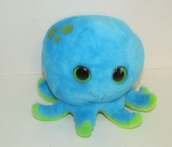 Petting Zoo plush blue green spots octopus Cape Cod embroidered back big eyes - £10.27 GBP