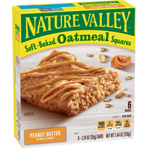 Soft-Baked Oatmeal Squares, Peanut Butter, 1.24 Oz, 6 Ct - £5.71 GBP