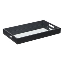 Black Shagreen Tray with Beveled Mirror - $1,564.89 MXN