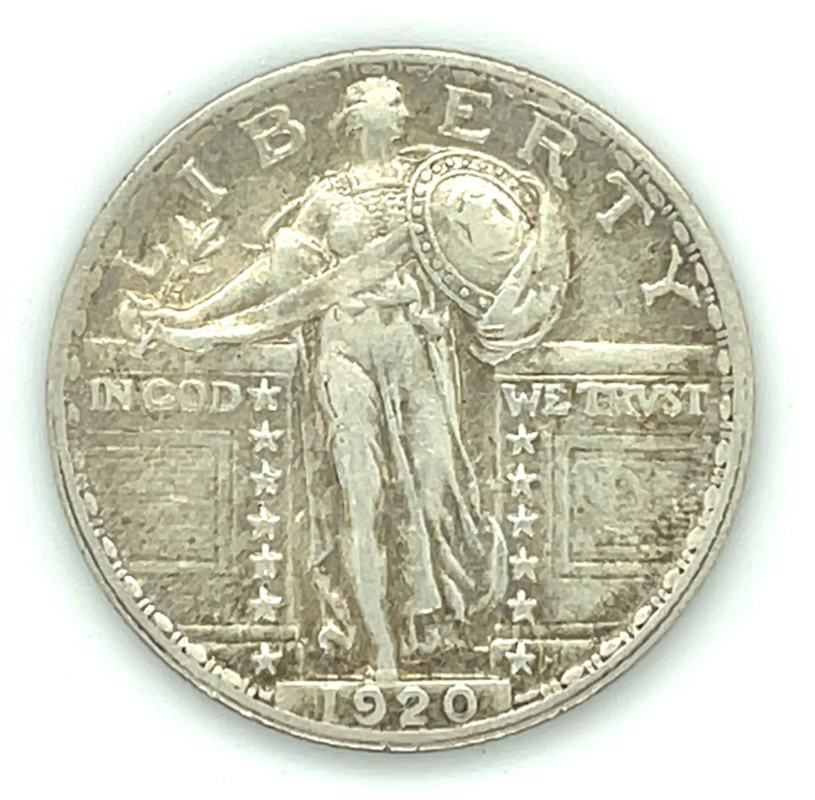 1920 25C Standing Liberty Quarter in Extra Fine XF Condition, Touch of T... - $69.29