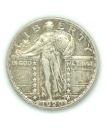 1920 25C Standing Liberty Quarter in Extra Fine XF Condition, Touch of T... - $94.76 CAD