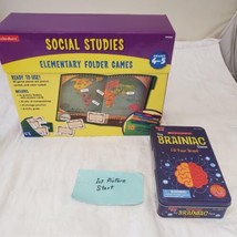 Scholastic The Brainiac Game Lakeshore Social Studies Elementary Folder Games - £23.48 GBP