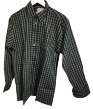 Georg Roth of Germany Green and Blue Check Button-Down Shirt - Size Medium - £32.73 GBP