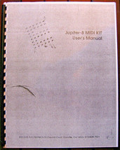 Roland Jupiter 8 MIDI KIT User&#39;s Manual Booklet, Spiral Bound Reproduction - $24.74