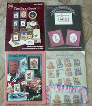 4 Booklets:Vintage Counted Cross Stitch Patterns for BEARS-Alphabet-Hugg... - $20.00