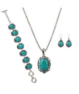 Turquoise Bohemian Faux Jewelry Set - $5.40