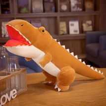 Cartoon Standing Dinosaur Plush Toys Cute Open Mouth Tyrannosaurus Pillow Lovely - £17.32 GBP