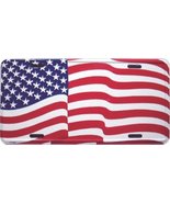 Hangtime American Flag Patriotic Metal License Plate 6 x 12 - $4.88