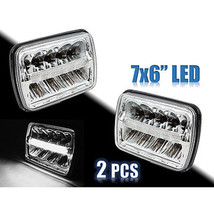 7X6&quot; Chrome LED HID Light Bulbs Clear Sealed Beam Headlamp Headlight Pair - $79.95