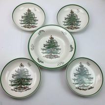 Vintage Spode Christmas Tree 5 Piece Bowl Set 12&quot; Serving  9&quot; Bowls 30CT... - $299.99