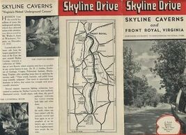 Skyline Drive Caverns Front Royal Virginia Brochure 1930's Shenandoah  Park - $21.75
