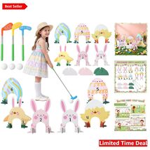 Family-Friendly Easter Mini Golf Game - Sturdy Wooden Holes &amp; Adjustable... - $61.33