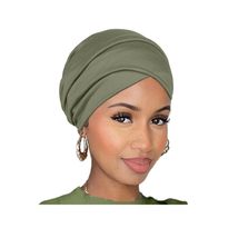 TuTive Head Wraps for Women Stretch Hijab Army Green Cotton Head Scarf J... - $15.98