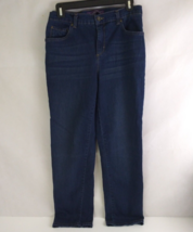 Gloria Vanderbilt Whiskered Embroidered Studded Jeans Size 6P Inseam 28&quot; - £12.16 GBP