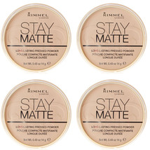 (4 Pack)Rimmel London Stay Matte Pressed Powder RIMM029358 Sandstorm 004,0.49 oz - £18.77 GBP