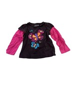 Jumping Beans Girls Black Layered Butterfly T-Shirt Long Sleeves - $17.82