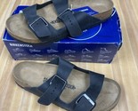 Birkenstock Arizona Black Waxy Leather Sandals | Men&#39;s EU 44 | Size 11 US - $79.99