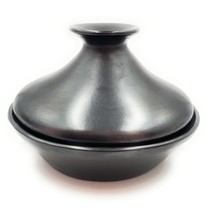 Tagine Tajin Diameter 11.5&quot; Hight 7.8&quot; Black Clay Pot for Cooking La Chamba - £69.51 GBP