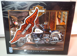 FX Schmid Harley-Davidson 1000 Pc Puzzle Catch of the Day 81539 & Harley Sticker - £23.21 GBP