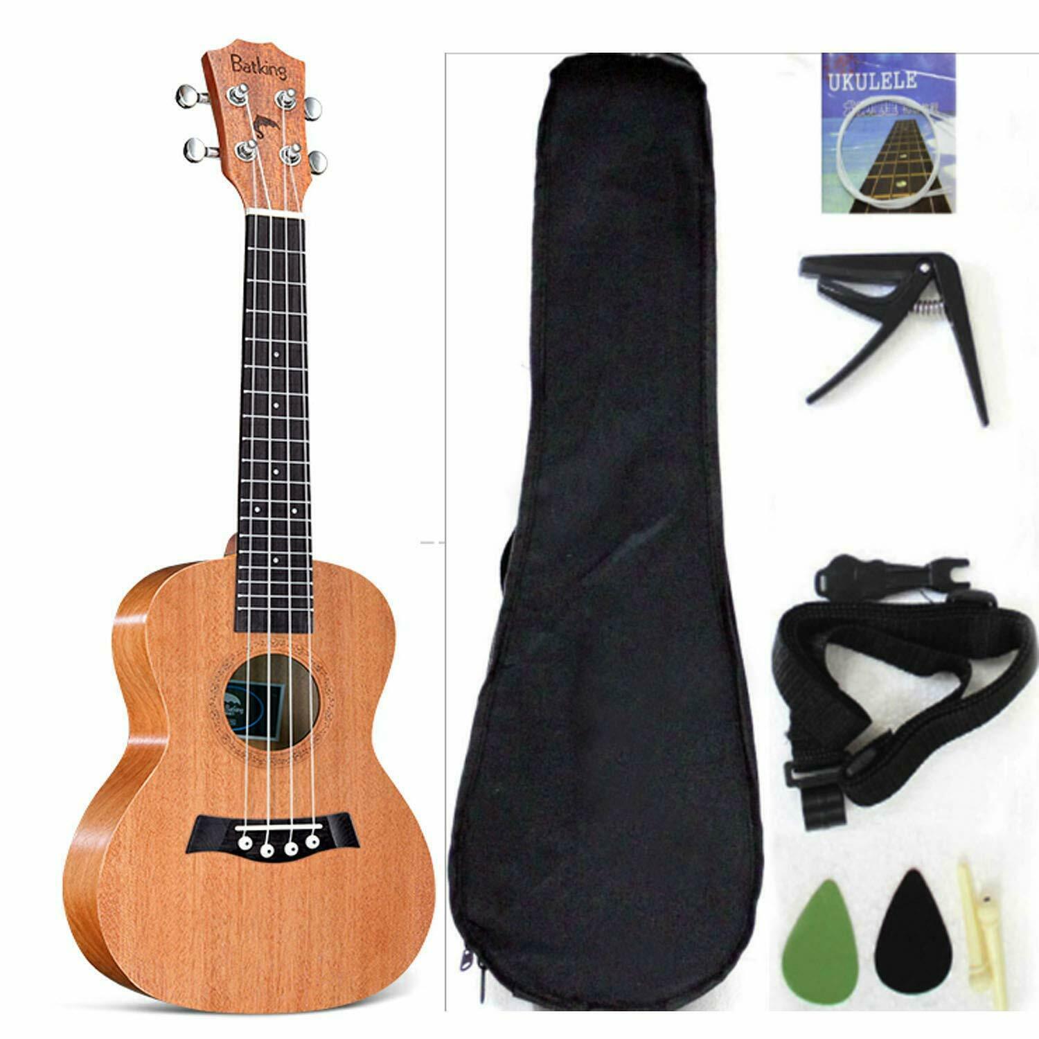 Concert Ukulele Ukelele Uke Solid Top Mahogany Hawaii Guitar 23 Inch