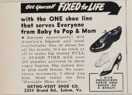 1958 Print Ad Ortho-Vent Men&#39;s &amp; Ladies Shoes Salem,Virginia - $8.08