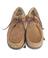 Hush Puppies Mens Leather Loafer Brown Dogwood Suede Casual Shoes 7.5 D M - $35.99