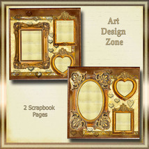 Romantic Ornate Frames make for Striking Scrapbook Pages - £15.68 GBP