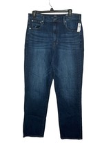 Gap Womens Jeans Wide Straight High Rise Straight Leg Stretch Denim Blue... - £19.09 GBP