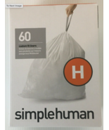 Simplehuman Code H Custom Fit Liners, Trash Bags, 30-35 Liter/8-9 Gallon... - £31.13 GBP