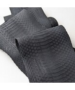 Snake Skin NUBUCK Velvet Snakeskin Leather Hide Back-cut Craft Supply Black - $17.42+