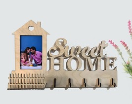 Key holder for wall / Wall key holder with picture frame / Housewarming ... - $57.00