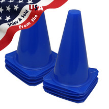 Quantity 10 9&quot; Tall BLUE CONES Sports Training Safety Cones Go-Cart Slalom - £25.99 GBP