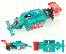 1983 Tyco Indy F1 Slot Car Patrick #20 Medium Medium Blue Green Body Blue Helmet - £39.95 GBP