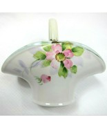Antique 1911-1921 Nippon Hand Painted Toothpick Basket Pink Floral, Gold... - £23.97 GBP